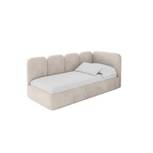 ALTDECOR JEDNOLŮŽKOVÁ POSTEL pro mládež s úložným prostorem a matrací H3/H4, vlevo - VELY 90x200 béžová obraz