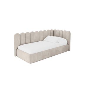 ALTDECOR JEDNOLŮŽKOVÁ POSTEL pro mládež s úložným prostorem, vlevo - ARTY 90x200 béžová obraz