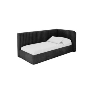 ALTDECOR JEDNOLŮŽKOVÁ POSTEL pro mládež s úložným prostorem, vlevo - AURY 100x200 černá obraz