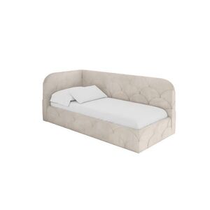 ALTDECOR JEDNOLŮŽKOVÁ POSTEL pro mládež s úložným prostorem a matrací H3/H4, vpravo - ELRY 100x200 béžová obraz
