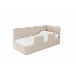 ALTDECOR JEDNOLŮŽKOVÁ POSTEL pro mládež s úložným prostorem, vlevo - KIVY 90x200 tmavě béžová obraz