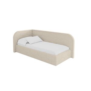 ALTDECOR JEDNOLŮŽKOVÁ POSTEL pro mládež s úložným prostorem, vpravo - JAXY 80x200 tmavě béžová obraz