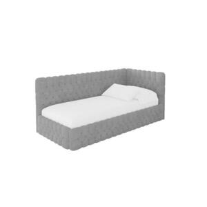 ALTDECOR JEDNOLŮŽKOVÁ POSTEL pro mládež s úložným prostorem, vlevo - MULY 100x200 šedá obraz