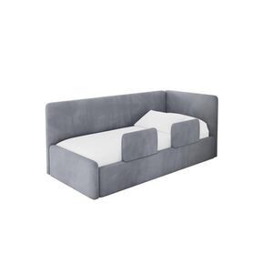 ALTDECOR JEDNOLŮŽKOVÁ POSTEL pro mládež s úložným prostorem a matrací H3/H4, vlevo - NORY 90x200 šedá obraz