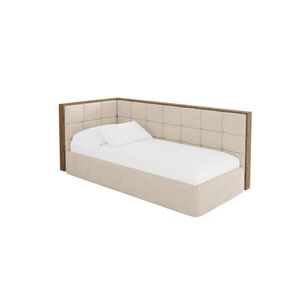 ALTDECOR JEDNOLŮŽKOVÁ POSTEL pro mládež s úložným prostorem, vpravo - SOVY 90x200 béžová obraz