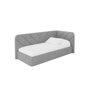 ALTDECOR JEDNOLŮŽKOVÁ POSTEL pro mládež s úložným prostorem, vlevo - FIKY 80x200 šedá obraz