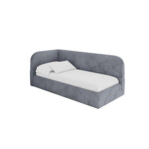 ALTDECOR JEDNOLŮŽKOVÁ POSTEL pro mládež s úložným prostorem, vpravo - ELRY 80x200 šedá obraz