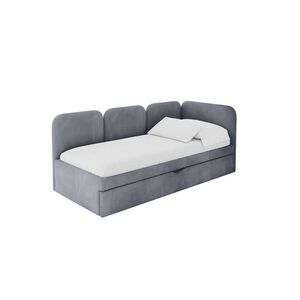 ALTDECOR JEDNOLŮŽKOVÁ POSTEL pro mládež s úložným prostorem, vlevo - ALVY 80x200 šedá obraz