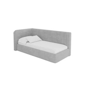 ALTDECOR JEDNOLŮŽKOVÁ POSTEL pro mládež s úložným prostorem a matrací H3/H4, vpravo - AURY 80x200 šedá obraz