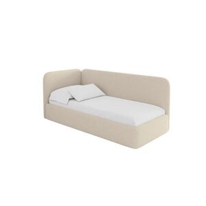 ALTDECOR JEDNOLŮŽKOVÁ POSTEL pro mládež s úložným prostorem a matrací H3/H4, vpravo - ELSY 80x200 tmavě béžová obraz
