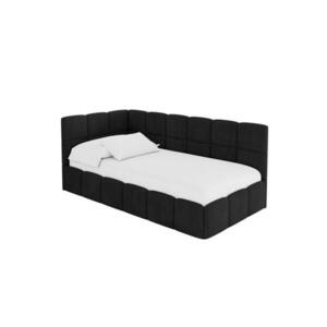 ALTDECOR JEDNOLŮŽKOVÁ POSTEL pro mládež s úložným prostorem vpravo, bez matrace - LIVY 90x200 černá obraz