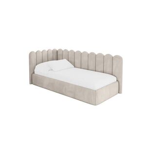 ALTDECOR JEDNOLŮŽKOVÁ POSTEL pro mládež s úložným prostorem, vpravo - ARTY 80x200 béžová obraz