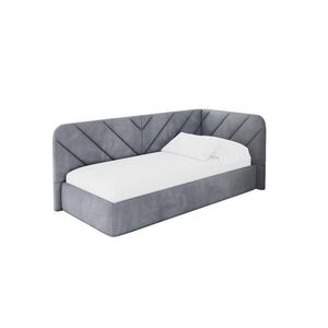 ALTDECOR JEDNOLŮŽKOVÁ POSTEL pro mládež s úložným prostorem a matrací H3/H4, vlevo - FIKY 100x200 šedá obraz