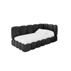 ALTDECOR JEDNOLŮŽKOVÁ POSTEL pro mládež s úložným prostorem, vlevo - AVRY 100x200 černá obraz