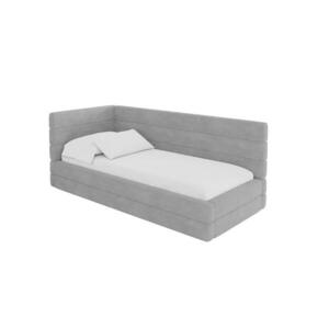 ALTDECOR JEDNOLŮŽKOVÁ POSTEL pro mládež s úložným prostorem a matrací H3/H4, vpravo - BEMY 80x200 šedá obraz