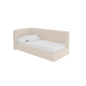 ALTDECOR JEDNOLŮŽKOVÁ POSTEL pro mládež s úložným prostorem a matrací H3/H4, vpravo - AURY 80x200 béžová obraz