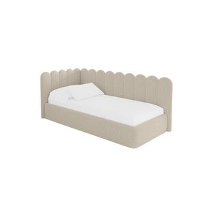 ALTDECOR JEDNOLŮŽKOVÁ POSTEL pro mládež s úložným prostorem, vpravo - ARTY 80x200 tmavě béžová obraz