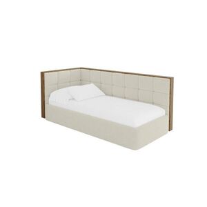 ALTDECOR JEDNOLŮŽKOVÁ POSTEL pro mládež s úložným prostorem a matrací H3/H4, vpravo - SOVY 90x200 béžová obraz