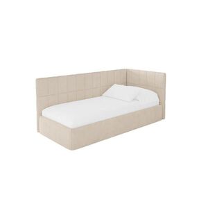 ALTDECOR JEDNOLŮŽKOVÁ POSTEL pro mládež s úložným prostorem a matrací H3/H4, vlevo - TULY 80x200 béžová obraz