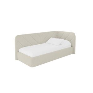 ALTDECOR JEDNOLŮŽKOVÁ POSTEL pro mládež s úložným prostorem a matrací H3/H4, vlevo - FIKY 90x200 béžová obraz