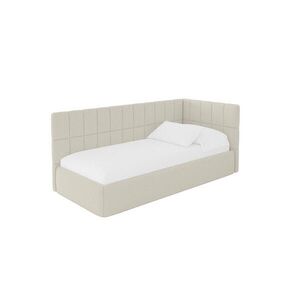 ALTDECOR JEDNOLŮŽKOVÁ POSTEL pro mládež s úložným prostorem a matrací H3/H4, vlevo - TULY 80x200 béžová obraz