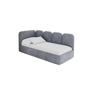 ALTDECOR JEDNOLŮŽKOVÁ POSTEL pro mládež s úložným prostorem, vpravo - VELY 90x200 šedá obraz