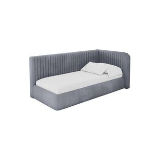 ALTDECOR JEDNOLŮŽKOVÁ POSTEL pro mládež s úložným prostorem a matrací H3/H4, vlevo - AURY 100x200 šedá obraz