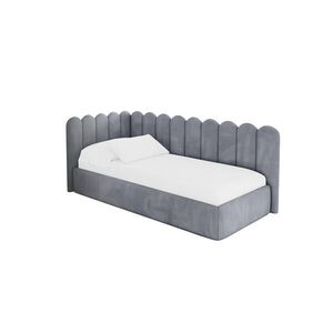 ALTDECOR JEDNOLŮŽKOVÁ POSTEL pro mládež s úložným prostorem a matrací H3/H4, vpravo - ARTY 80x200 šedá obraz