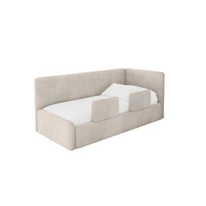 ALTDECOR JEDNOLŮŽKOVÁ POSTEL pro mládež s úložným prostorem a matrací H3/H4, vlevo - NORY 90x200 béžová obraz