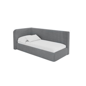 ALTDECOR JEDNOLŮŽKOVÁ POSTEL pro mládež s úložným prostorem, vpravo - AURY 80x200 tmavě šedá obraz