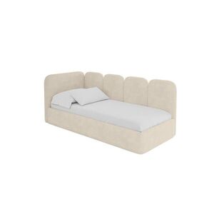 ALTDECOR JEDNOLŮŽKOVÁ POSTEL pro mládež s úložným prostorem a matrací H3/H4, vpravo - VELY 100x200 béžová obraz