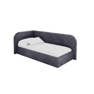 ALTDECOR JEDNOLŮŽKOVÁ POSTEL pro mládež s úložným prostorem, vpravo - JAXY 80x200 tmavě šedá obraz