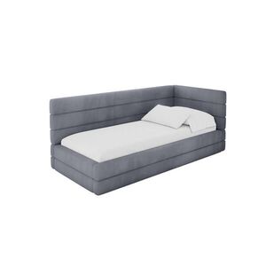 ALTDECOR JEDNOLŮŽKOVÁ POSTEL pro mládež s úložným prostorem a matrací H3/H4, vlevo - BEMY 100x200 šedá obraz