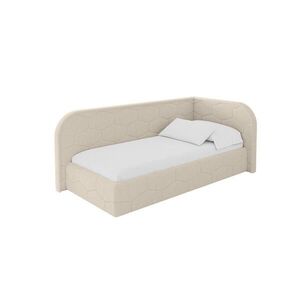 ALTDECOR JEDNOLŮŽKOVÁ POSTEL pro mládež s úložným prostorem a matrací H3/H4, vlevo - JAXY 80x200 tmavě béžová obraz