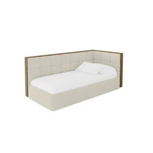 ALTDECOR JEDNOLŮŽKOVÁ POSTEL pro mládež s úložným prostorem a matrací H3/H4, vlevo - SOVY 100x200 béžová obraz