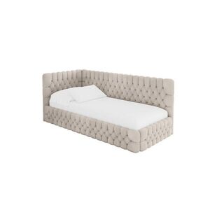 ALTDECOR JEDNOLŮŽKOVÁ POSTEL pro mládež s úložným prostorem a matrací H3/H4, vpravo - MULY 90x200 béžová obraz