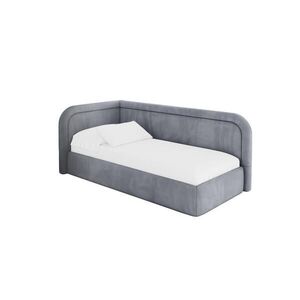 ALTDECOR JEDNOLŮŽKOVÁ POSTEL pro mládež s úložným prostorem a matrací H3/H4, vpravo - JOVY 100x200 šedá obraz
