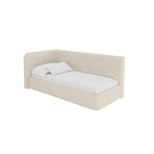 ALTDECOR JEDNOLŮŽKOVÁ POSTEL pro mládež s úložným prostorem a matrací H3/H4, vpravo - AURY 80x200 béžová obraz