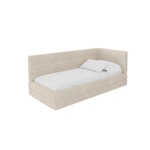 ALTDECOR JEDNOLŮŽKOVÁ POSTEL pro mládež s úložným prostorem a matrací H3/H4, vlevo - BEMY 80x200 béžová obraz