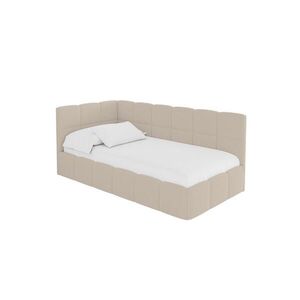 ALTDECOR JEDNOLŮŽKOVÁ POSTEL pro mládež s úložným prostorem vpravo, s matrací - LIVY 100x200 tmavě béžová obraz