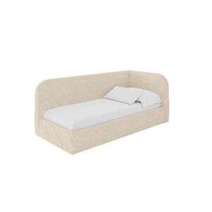 ALTDECOR JEDNOLŮŽKOVÁ POSTEL pro mládež s úložným prostorem a matrací H3/H4, vlevo - ELRY 80x200 béžová obraz