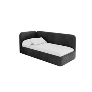 ALTDECOR JEDNOLŮŽKOVÁ POSTEL pro mládež s úložným prostorem a matrací H3/H4, vpravo - ELSY 90x200 černá obraz