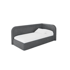 ALTDECOR JEDNOLŮŽKOVÁ POSTEL pro mládež s úložným prostorem a matrací H3/H4, vlevo - JOVY 100x200 tmavě šedá obraz