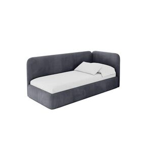 ALTDECOR JEDNOLŮŽKOVÁ POSTEL pro mládež s úložným prostorem, vlevo - ELSY 90x200 tmavě šedá obraz