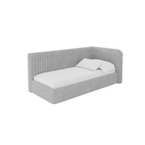 ALTDECOR JEDNOLŮŽKOVÁ POSTEL pro mládež s úložným prostorem, vlevo - AURY 80x200 šedá obraz