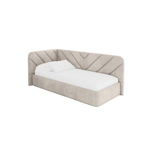 ALTDECOR JEDNOLŮŽKOVÁ POSTEL pro mládež s úložným prostorem a matrací H3/H4, vpravo - FIKY 90x200 béžová obraz