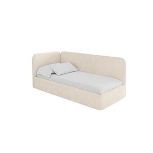 ALTDECOR JEDNOLŮŽKOVÁ POSTEL pro mládež s úložným prostorem a matrací H3/H4, vpravo - ELSY 90x200 béžová obraz