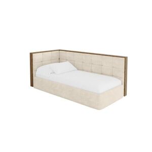 ALTDECOR JEDNOLŮŽKOVÁ POSTEL pro mládež s úložným prostorem, vpravo - SOVY 100x200 béžová obraz