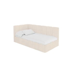 ALTDECOR JEDNOLŮŽKOVÁ POSTEL pro mládež s úložným prostorem vpravo, bez matrace - LIVY 100x200 béžová obraz