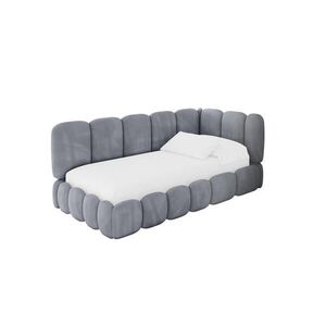 ALTDECOR JEDNOLŮŽKOVÁ POSTEL pro mládež s úložným prostorem a matrací H3/H4, vlevo - AVRY 80x200 šedá obraz